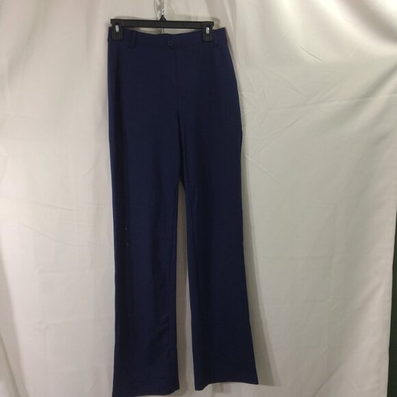 NEW Yogipace Yoga Dress Pants Straight Leg Stretch Navy 2 Back Pockets NWT Small - Picture 6 of 8